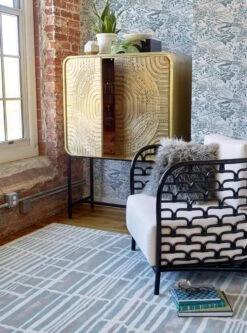 Florence Broadhurst Tortoise Stripe Jade 39808 Rug -Asiatic Shop 30446 17802