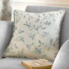 Curtina Bird Trail Filled Cushion Duck Egg