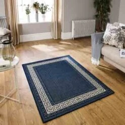Oriental Weavers Greek Key Flatweave Blue Rug -Asiatic Shop 38357 13299