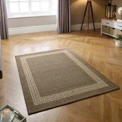 Oriental Weavers Greek Key Flatweave Brown Rug -Asiatic Shop 38358 13296