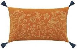 Morris & Co Honeysuckle & Tulip Cushion Saffron