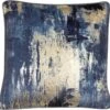 Malini Idyllic Blue & Gold Cushion 45cm X 45cm