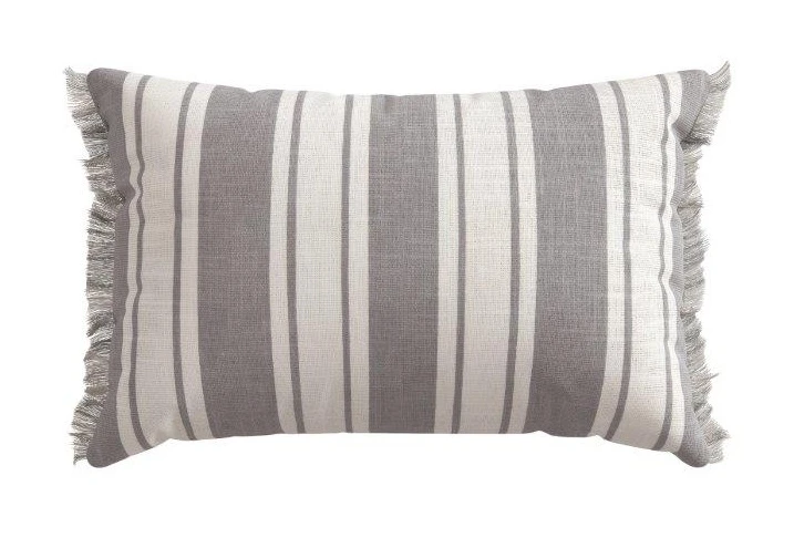 Helena Springfield Classic Stripe Cushion Grey White 1 Helena Springfield Classic Stripe Cushion Grey White