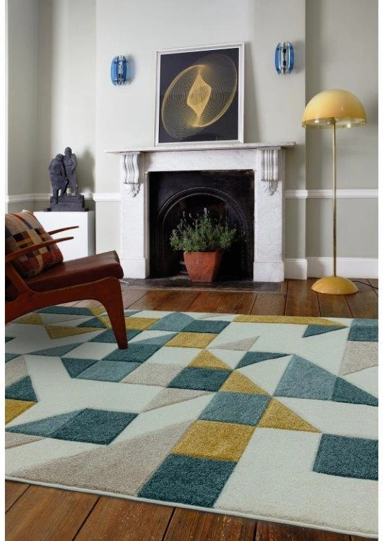 Asiatic Sketch Shapes SK03 Rug - Green 2 Asiatic Sketch Shapes SK03 Rug - Green - Image 2